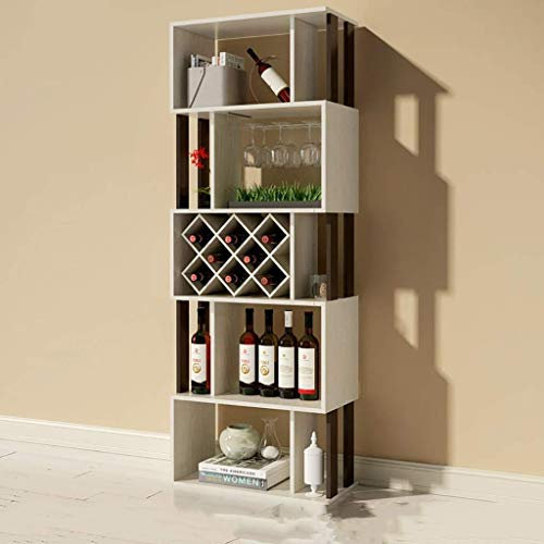 Free Standing Wine Rack Cabinet Storage Shelf for Kitchen 60 * 30 * 163.5CM Showcase Display Stand for Bodega Floor Standing Unit with Cooler