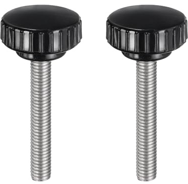 QUARKZMAN 2 Stück Rändelschraube mit Gewinde M8 x 60mm Rundkopfschraube | Rundgriffschraube Klemmknöpfe 30mm Handknöpfe Edelstahl 304 Daumenschrauben Spannschraube für Industrie Maschine