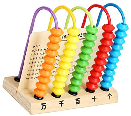 GALPADA Junge Mädchen-abakus Aus Holz Mit Zählperlen Mathe-Spielzeug Für Junge Mädchen Zum Addieren Und Subtrahieren Lernspielzeug Für Frühe Mathematikerziehung