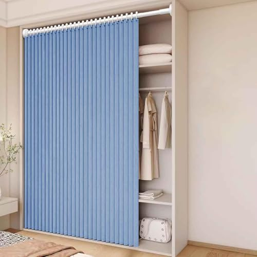 HLTQL Falttürvorhang,Mit Teleskopstange,Magnetischer Türvorhang mit Verdunkelung, Faltbarer Raumteiler für Bad/Schlafzimmer/Wohnzimmer, Akkordeon-Design(02,W 180*H 180cm)