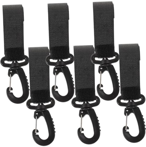 Kisangel 6 pezzi Ganci Passeggino Rotanti per Borse Pannolini e Accessori Plastica Resistente con Attacco Strappo per Passeggini Biciclette e Sedie Rotelle