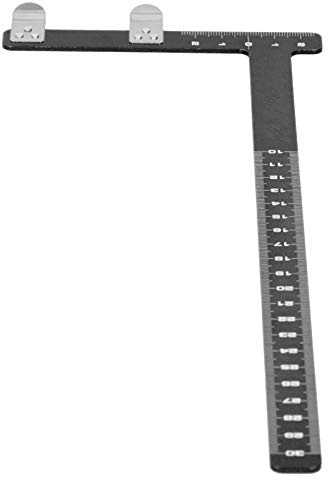 GYZOUKA Langlebiges Bogen-L-förmiges Akkord-Entfernungsmesswerkzeug für Verbesserte Genauigkeit Beim Bogenschießen. Leichte Aluminiumlegierung (Schwarz)