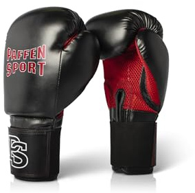 Paffen Sport Allround MESH Boxhandschuhe für das Training; schwarz/rot; 12UZ