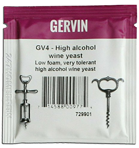 Gervin Yeast Strain GV4(26) Purple Label High Alcohol Yeast 5g up to 21% 5-23L
