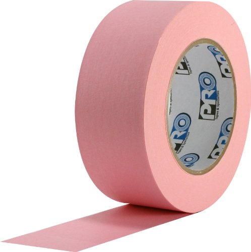 ProTapes Colored Crepe Paper Masking Tape, 60 yds Length x 1 Width, Pink (Pack of 1)