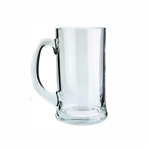 Borgonovo 12003820 Icon Bierseidel, Bierkrug, Bierglas, 660ml, mit Füllstrich bei 0.5l, Glas, transparent,6 Stück