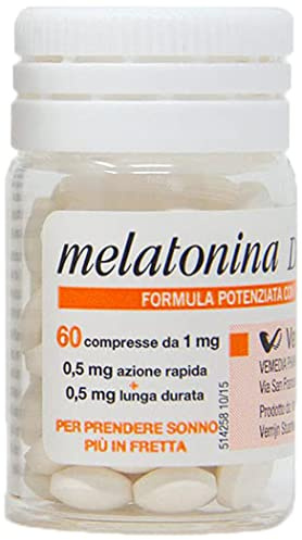 vemedia Melatonina Dispert, Riposo Migliore, Per Prendere Sonno Più In Fretta, A Base Di Melatonina E Arricchito Con Vitamine, color Bianco, 60 Unità