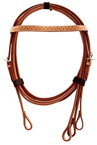 PS Pferdeartikel Stirnbandzaum, Westerntrense Snake mit Zügeln