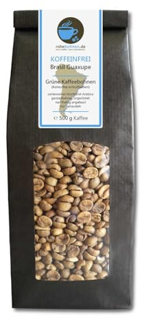 Café vert - SANS CAFÉINE - Café vert des Highlands Brésil Guaxupe (grains de café vert brut 500g) - certifié GMP