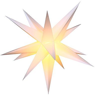 Außenstern Stern wetterfest weiß Kunststoff außen Adventsstern Weihnachtsstern