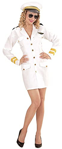 W WIDMANN MILANO Party Fashion - Costume de capitaine de marine pour femme | Avec robe et bonnet, uniforme de petite marinette pour le carnaval, soirée à thème
