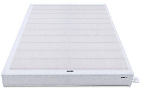 Amazon Basics Smart Box Spring Bed Base, 5-Inch Height Mattress Foundation, Tool-Free Easy Assembly, Metal Support, Full, 74 x 53