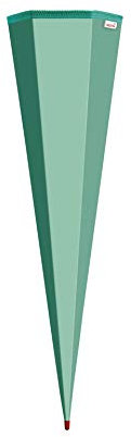 ROTH Schultüten-Rohling zum Basteln Mint - 85 cm 6-eckig - mit Rot(h)-Spitze ohne Verschluss