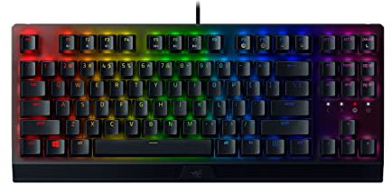 Razer BlackWidow V3 Tenkeyless TKL Mechanical Gaming Keyboard: Green Mechanical Switches - Tactile & Clicky - Chroma RGB Lighting - Compact Form Factor - Programmable Macros