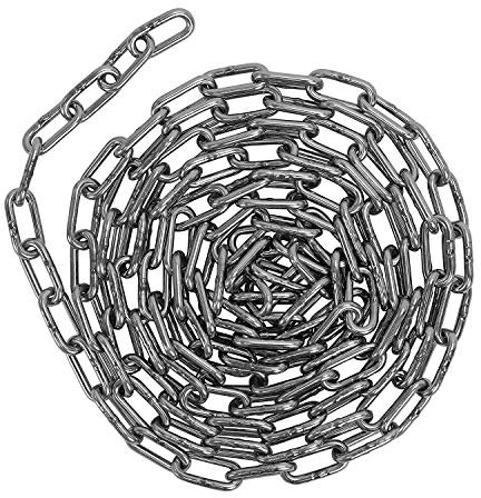 Pofet - Catena portante in acciaio inossidabile 304, 5 m, adatta per catena di ancoraggio, barriera protettiva, catena di altalena, catena per animali domestici, appendiabiti (2 mm)