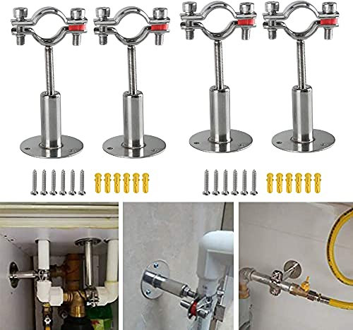 4Pcs Einstellbare Rohrhalterung Rohrschellen, Wandhalterung Deckenhalterung Rohrhalterung, Stark Und Stabil FüR Durchmesser 32-34MM, Ideal FüR Die Befestigung Von Rohren, Rohren Oder Stangen Usw.