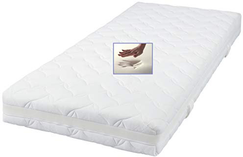 Luxus Visco Matratze Dream Edition mit 7 cm viscoelastischer Memory Schaum RG 85 Visko Raumgewicht 85 kg / m3 druckentlastende viskoelastische Matratze Viscomatratze H1 H2 H3 (90 x 190 x 22 cm)
