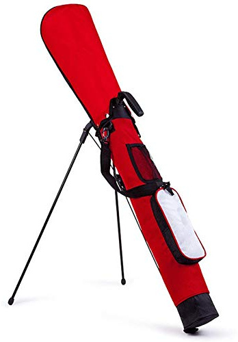 Hengqiyuan Golftasche Golfhalter Kleine Golftasche Unisex-Queue-Tasche Tragbare Mini-Lichtstativtasche Für Männer Und Frauen Sporttasche,Rot