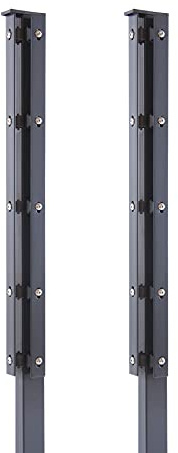 Eckpfosten mit Abdeckleiste für Stabmattenzaun, 2 Stück, 60x40 mm, grün oder anthrazit - 140-, 160- oder 180 cm - inkl. Befestigung und Abdeckleiste (160 cm - Anthrazit)