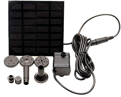 Hovico Fontaine solaire – Panneau pompe à eau pour bain d'oiseaux, kit de panneau solaire d'extérieur pour petit étang, terrasse, jardin et aquarium