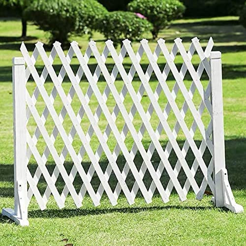 Vallas Piscina Vallas De Obra - Cerca Retractable Blanca del Animal Doméstico, Valla De Madera para Patio Al Aire Libre/Columna De Escalada para Plantas, Barreras Interiores De La Intimidad