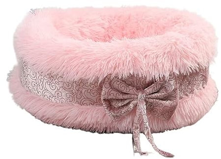 Katzenbett Hundebett Haustierbett Warmes Haustierbett, Kuschelhütte, Weiches Welpensofa, Rundes Nest, Schlafkissen Für Katzen Und Hunde, Haustiernest, Pelziges Katzen-Hundebett Hundesofa Hundematte (