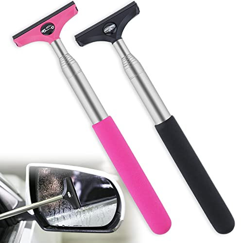 Side Mirror Squeegee, 2 PCS Car Mirror Squeegee, Retractable Car Rearview Mirror Wiper for All Vehicles, Universal Automotive Accessories oil film