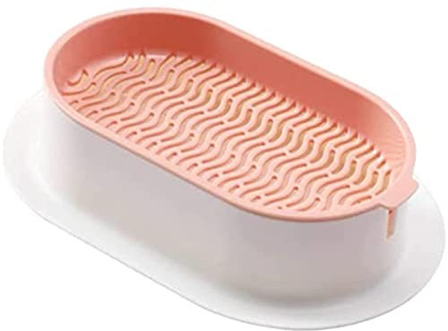 1 x Pflanzen-Sprouter-Tablett, Weizengras, Katzenminze, Anzuchtbox, für Haustiere, Katzen, Gras, ohne Hydrokultur, Katzen, Gras, für Microgreens Büro (rosa)