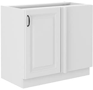 Kuechen-preisbombe Eckschrank 105cm Stilo Weiß Küchenzeile Küchenblock Küche Landhaus Einbauküche