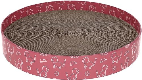 Kerbl Katzenkratzbett Circle (rundes Kratzbrett für Katzen, Kratzpappe, Katzenspielzeug aus Wellpappe, Kratzmatte, Höhe: 5,5cm, Ø34cm) 84441