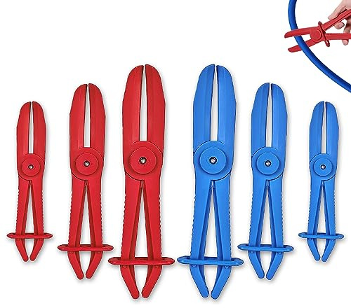 yotutun Pinces à Durite, 6 Pièces Pince Durite Carburant 3 Tailles Pince a Collier Durite pour le Serrage des Flexibles de Refroidissement, des Conduites de Frein et de Carburant - 155, 185, 255 mm