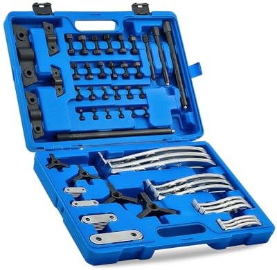 Orion Motor Tech Gear Puller Set, 3 4 6 8 Bearing Puller Kit, 24pc 2 Jaw & 3 Jaw Gear Puller with Reversible Jaws, Heavy Duty Pulley Puller Tool for Pulley Gear Bearing Flywheel Removal