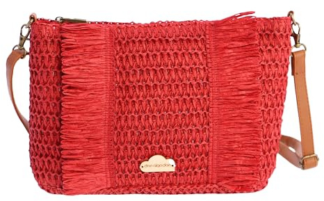 DON ALGODON - Bolso bandolera mujer - Bolso playa mujer - Bolso mujer verano - Bolso rafia mujer - Bolsa playa para mujer - Bolso mimbre mujer hecho a mano ideal para la playa, Beja