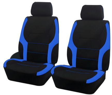 JNNJ 4 Pièces Universel Set Complet Housses De Siège Voiture, Housses Siège Avant Et Arrière Voiture Universelles, Auto Couvre Sieges Accessoires Interieur, pour Presque Toutes Les Voitures(Bleu)