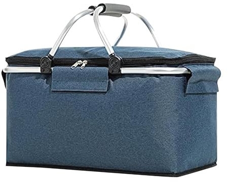 Picknickkorb isoliert | Faltbare Kühltasche für Picknickkorb | Faltbarer Picknickkorb mit Griff | Kühltasche, Aufbewahrungskorb für Mittagessen, Reisebox, Picknick
