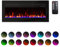 Panana 40-60 Electric Insert Fire, Recessed LED Fireplace 12 Flame Colors Effect Wall/Inset Mounted Fire, Black (50)