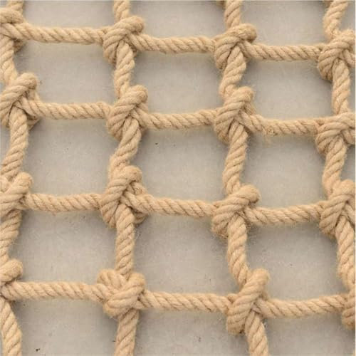 Kindersicherheitsnetz, Garten-Hanfseilnetz, strapazierfähig, 6 mm dick, Anti-Fallschutz, Sicherheitsnetz, Baumhaus-Kletternetz für Dekoration, Hängebrücke, Spielplatz, Hängematte, Treppenzau