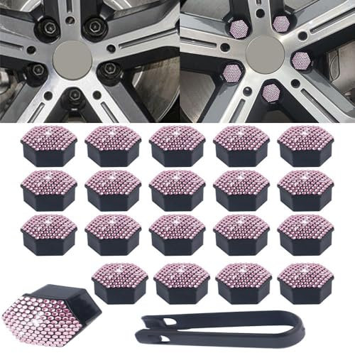 20 Stück Radmutternkappen Radschrauben Radmuttern für Ford S-Max II/Galaxy III/Edge 2015 2016 2017 Radschraubenkappen Rad Mutter Cap mit Entfernung Werkzeug,17mm-F