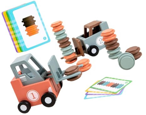 MOLUCKFU De De Montacargas De Madera De Juguete De Automóvil Juguete Pequeño Educativo