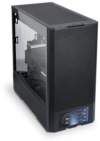 Lian Li LANCOOL 207 G99.LAN207DX.in - Caja de Ordenador Digital de Media Torre para Videojuegos, Color Negro | Soporte ATX/Micro-ATX/Mini-ITX | 4 Ventiladores preinstalados