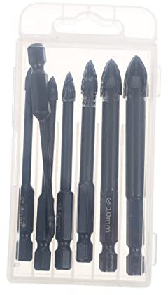 HOUDERCO 7pezzi Punte Da Trapano Triangolari Per Piastrelle Foratura in Punte Per Mattoni Per Trapani e Perforatrici Elettriche