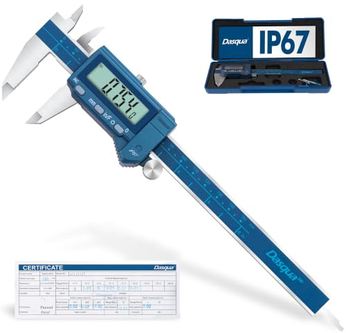 Calibrador digital de 150 mm, calibre electrónico de acero inoxidable impermeable IP67, alta precisión, conversión de pulgadas/mm, pantalla LCD grande, caja de almacenamiento, herramientas de medición