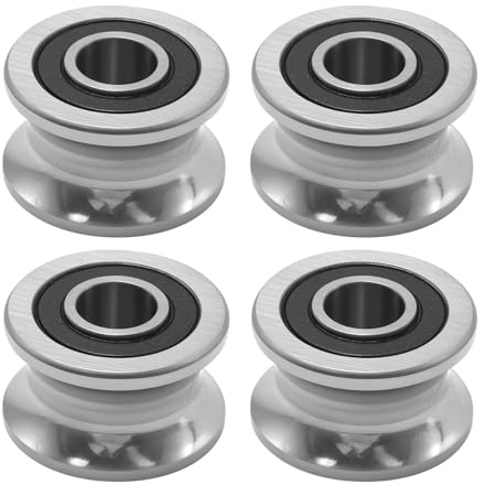 Ollanoos 4 stycken lager 8 x 22,5 x 14,5 mm U-spår styrlager, lämplig för industriella automationsapparater, leksaker, modeller och elverktyg