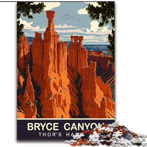 Puzzles für Erwachsene 1000 Thors Hammer helfen dem Gehirn beim Trainieren süchtig machender Spielzeuge zur Förderung der Geduld Eltern-Kind-Interaktion (26x38cm) 1000 Teile