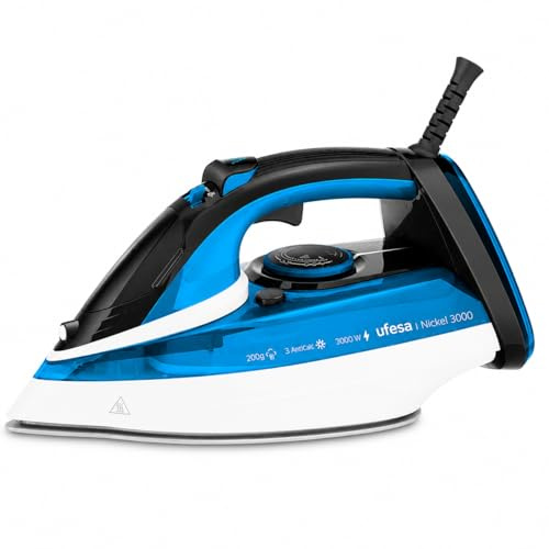Ufesa Plancha de Vapor Nikel 3000 3000W Golpe 200g Suela Anodizada