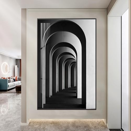 HARELA Breaker Box Cover Fuse Box Cover Hide Electrical Panel Cover Decoration Creative Hanging Picture for Living Room and Office(Black D,60x100cm/23.6x39.4in)