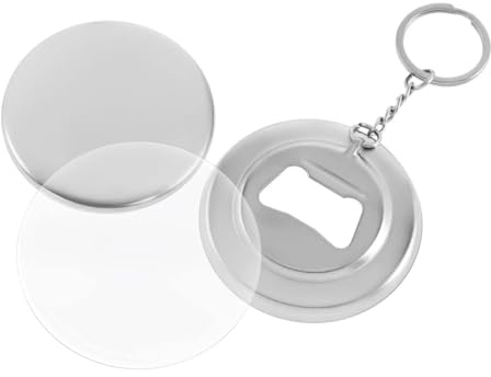 Lot de 100 porte-clés, décapsuleur, badge, bouton, pièces de base, matériaux, 44 mm/58 mm Largement utilisé(44mm)