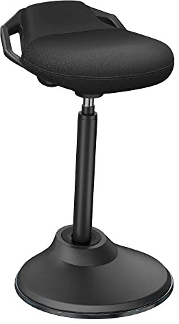 Ergooffile Ergonomischer Stehhocker höhenverstellbar 60–85 cm, Aktivhocker | Drehbarer Balance Sitz-Steh-Hocker mit Anti-Rutsch-Basis, ideal für Homeoffice, Büro und höhenverstellbare Schreibtische