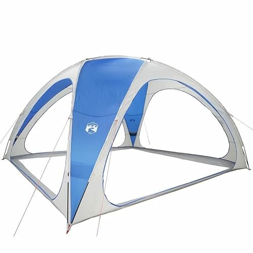 Tenda per feste, colore azzurro, impermeabile, con rivestimento in poliuretano 185T, per giardino, campeggio e attività all'aperto, leggera, stabile e antivento
