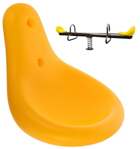 Grtheenumb Seesaw, Playground Equipment with Screws, Comfortable Plastic Seesaw Seat Replacement for Kids Outdoor Parks Community Areas, Yellow